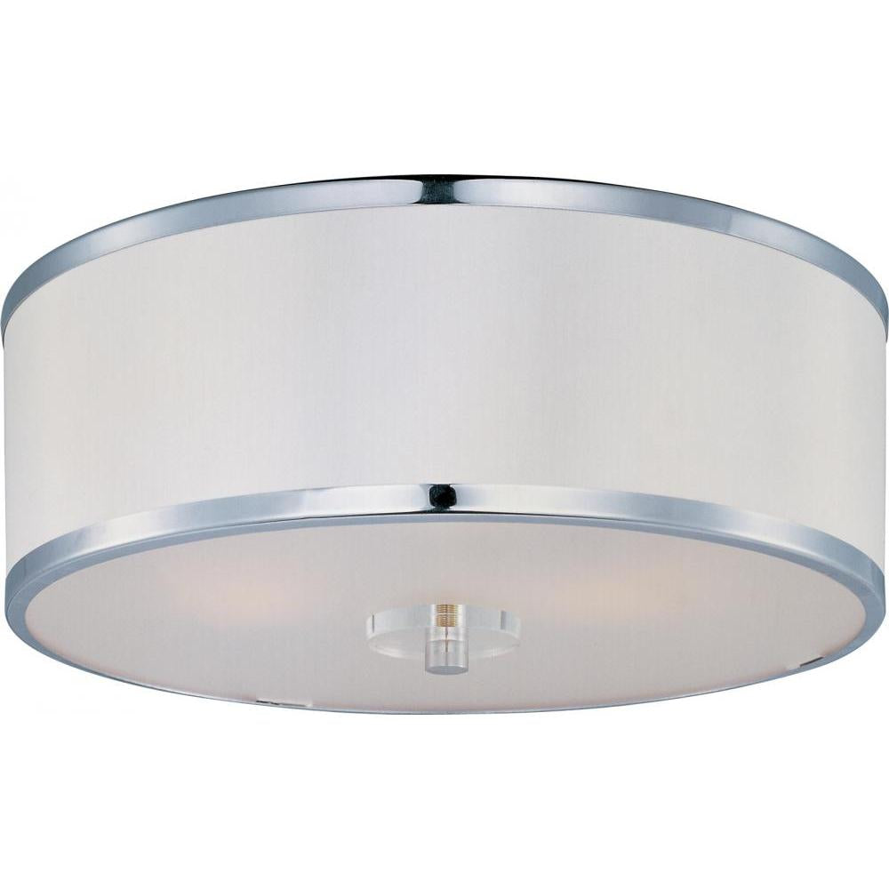 Maxim Lighting 39821BCWTPC Metro 15.75 Inch Semi Flush Mount Light – Polished Chrome