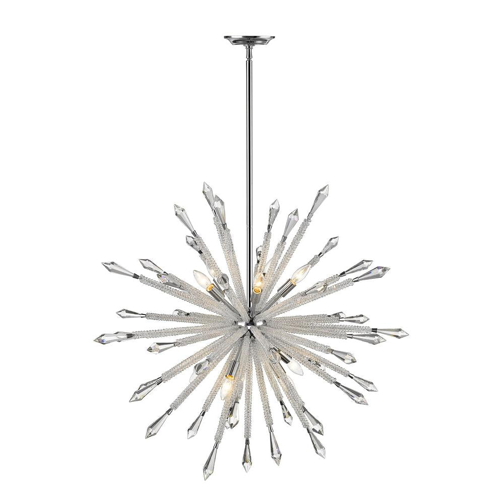10 Light Chandelier-Clear