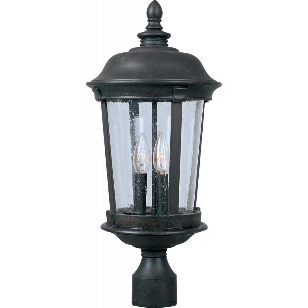 Maxim Lighting 40092CDBZ 12 Inch Outdoor Post Lantern – Bronze