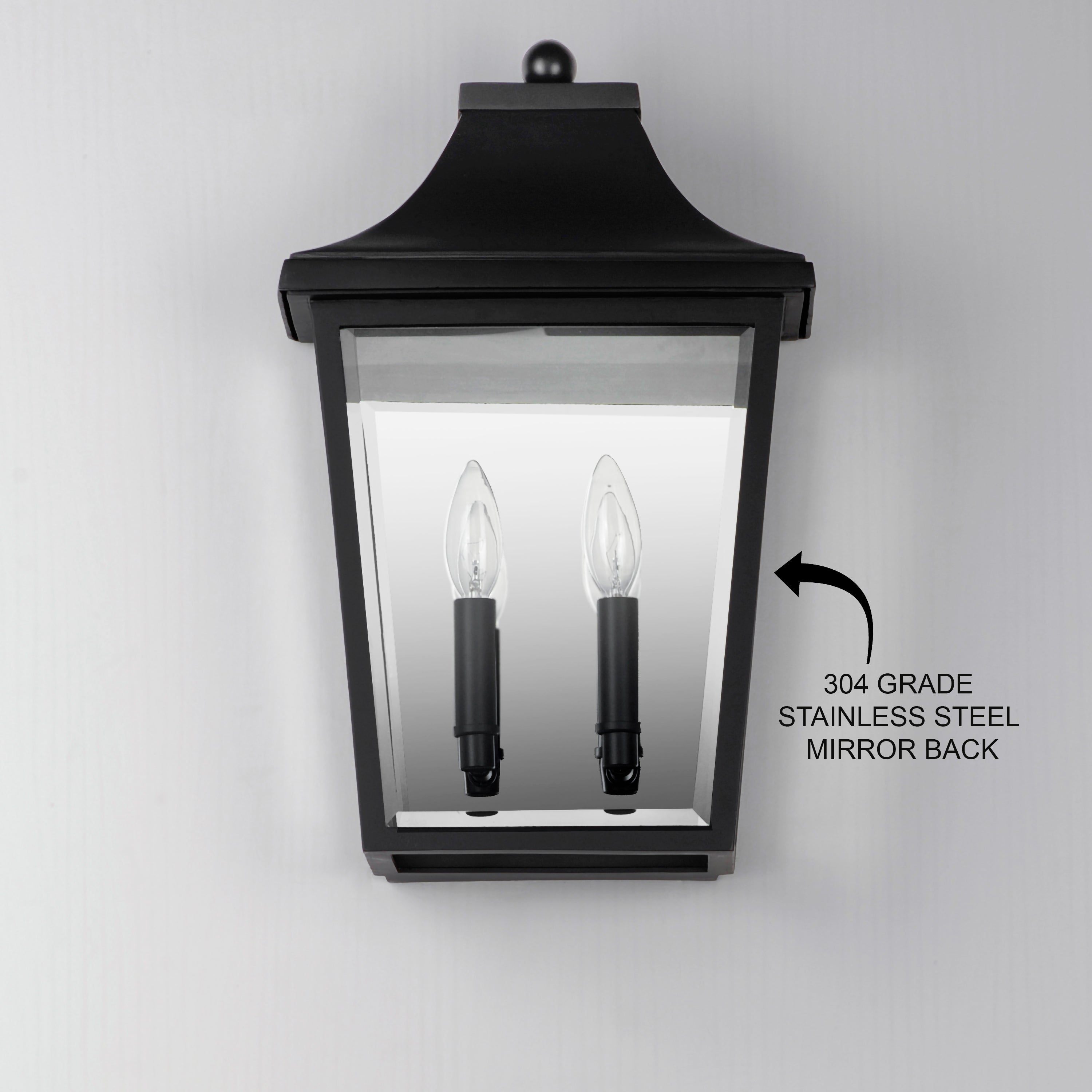 11 Inch Outdoor Wall Sconce – Black