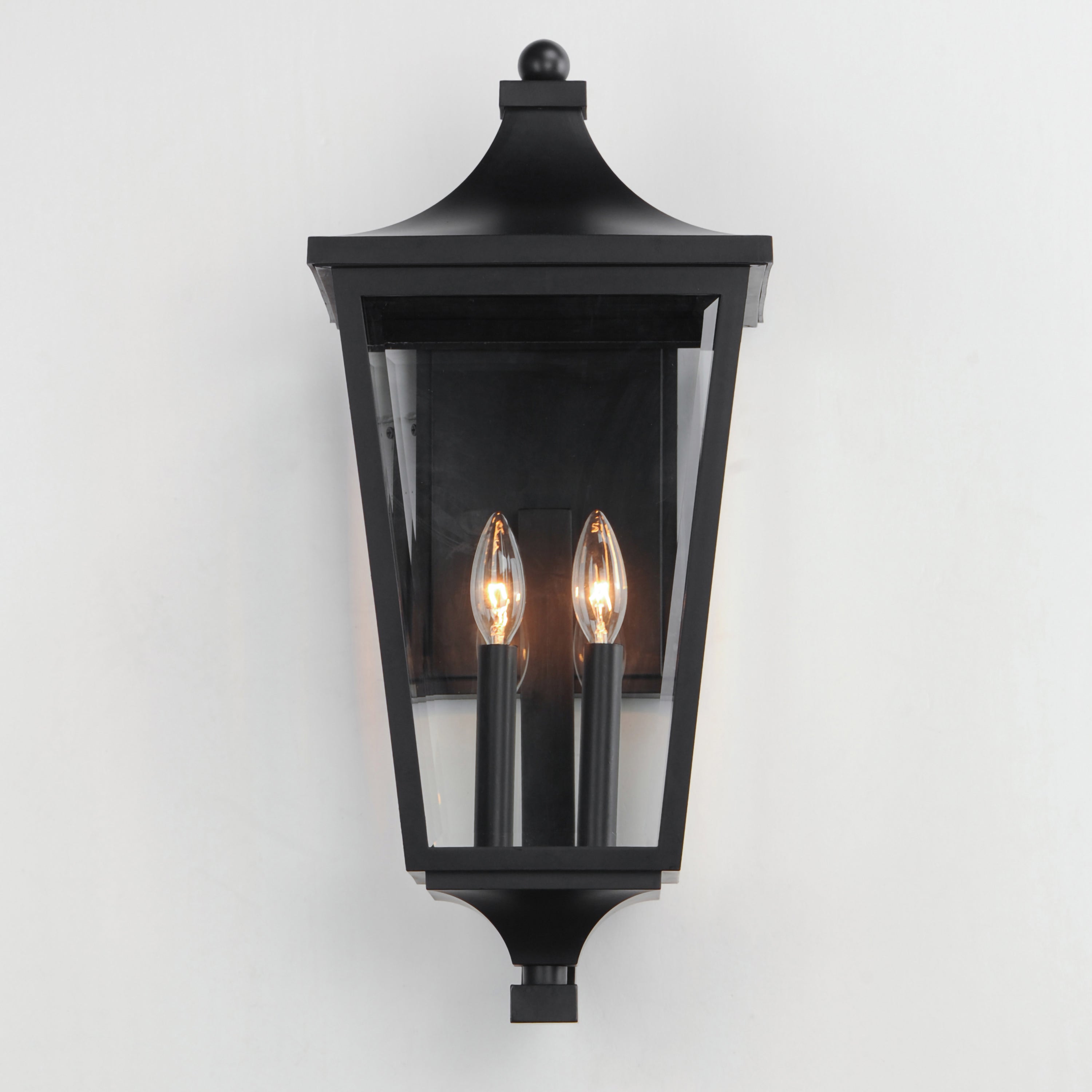 10 Inch Outdoor Wall Sconce – Black