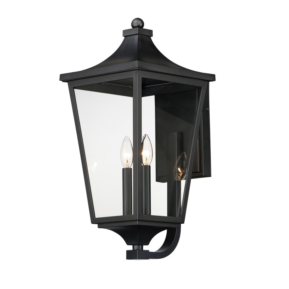 10 Inch Outdoor Wall Sconce – Black