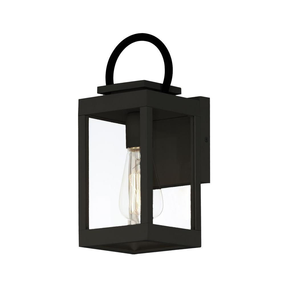 Maxim Lighting 40312CLBK Nassau Vivex 5 Inch Outdoor Wall Lantern – Black