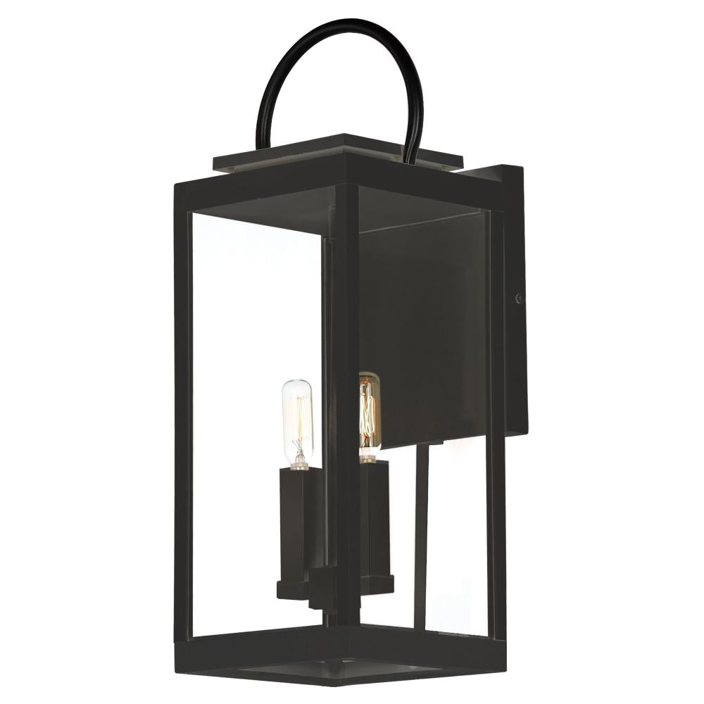 Maxim Lighting 40316CLBK Nassau Vivex 7.5 Inch Outdoor Wall Lantern – Black