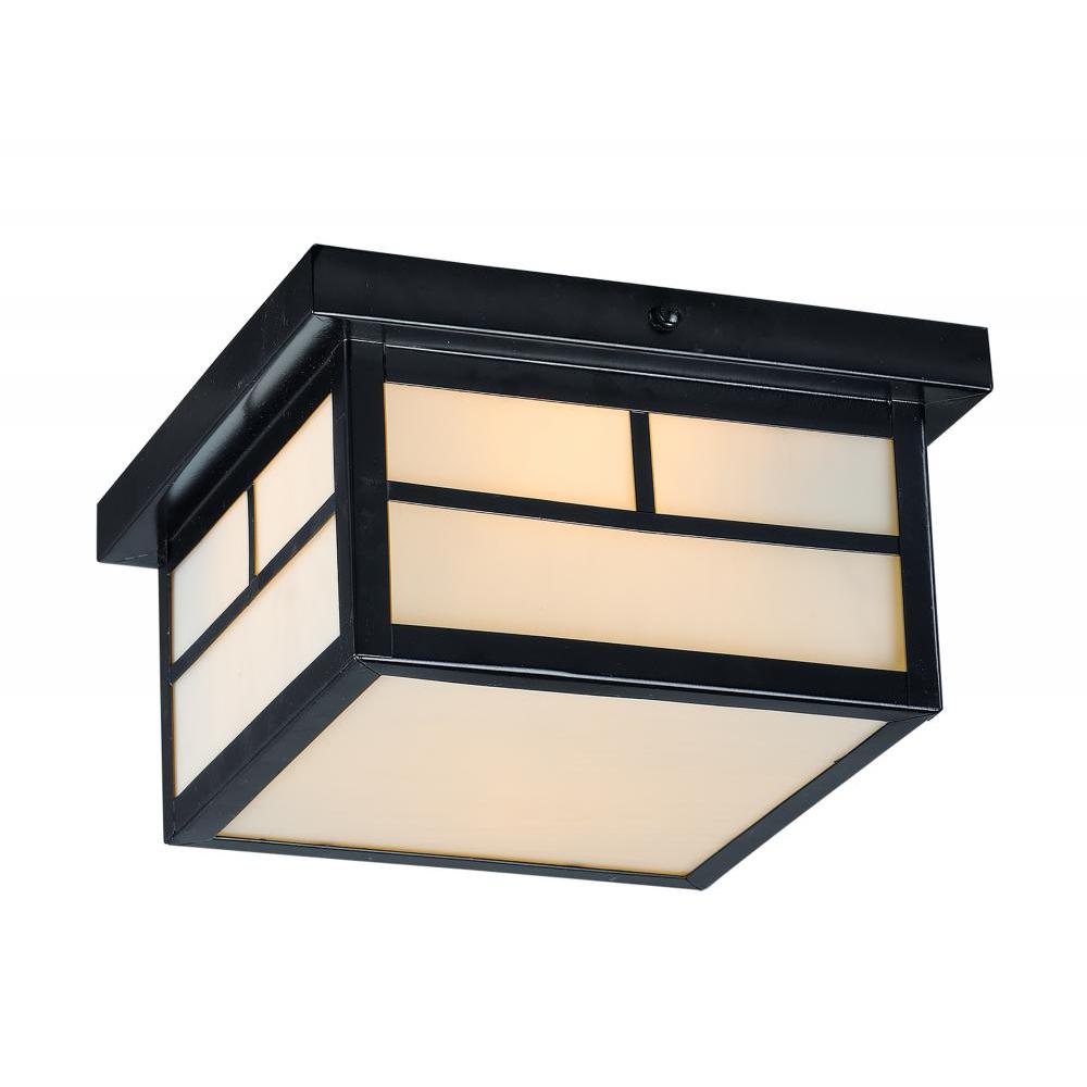 Maxim Lighting 4059WTBK Coldwater 9.25 Inch Flush Mount Light – Black