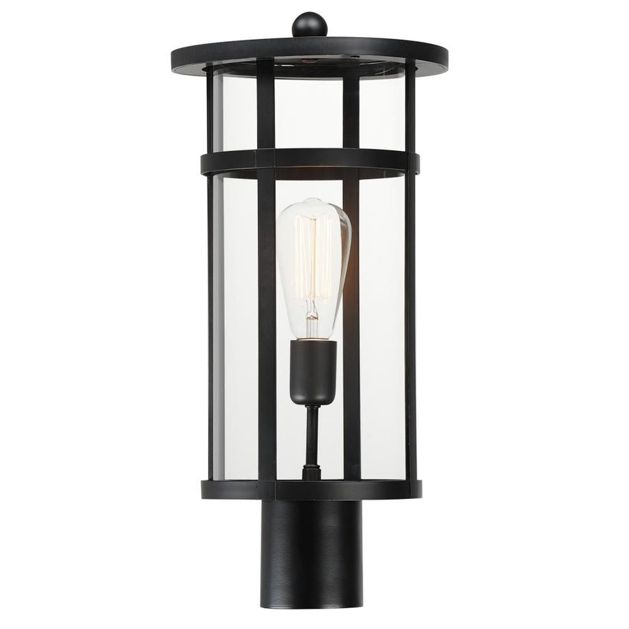 Maxim Lighting 40620CLBK Clyde Vivex 9 Inch Outdoor Post Lantern – Black
