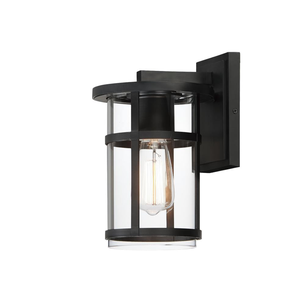 Maxim Lighting 40622CLBK Clyde Vivex 7 Inch Outdoor Wall Lantern – Black