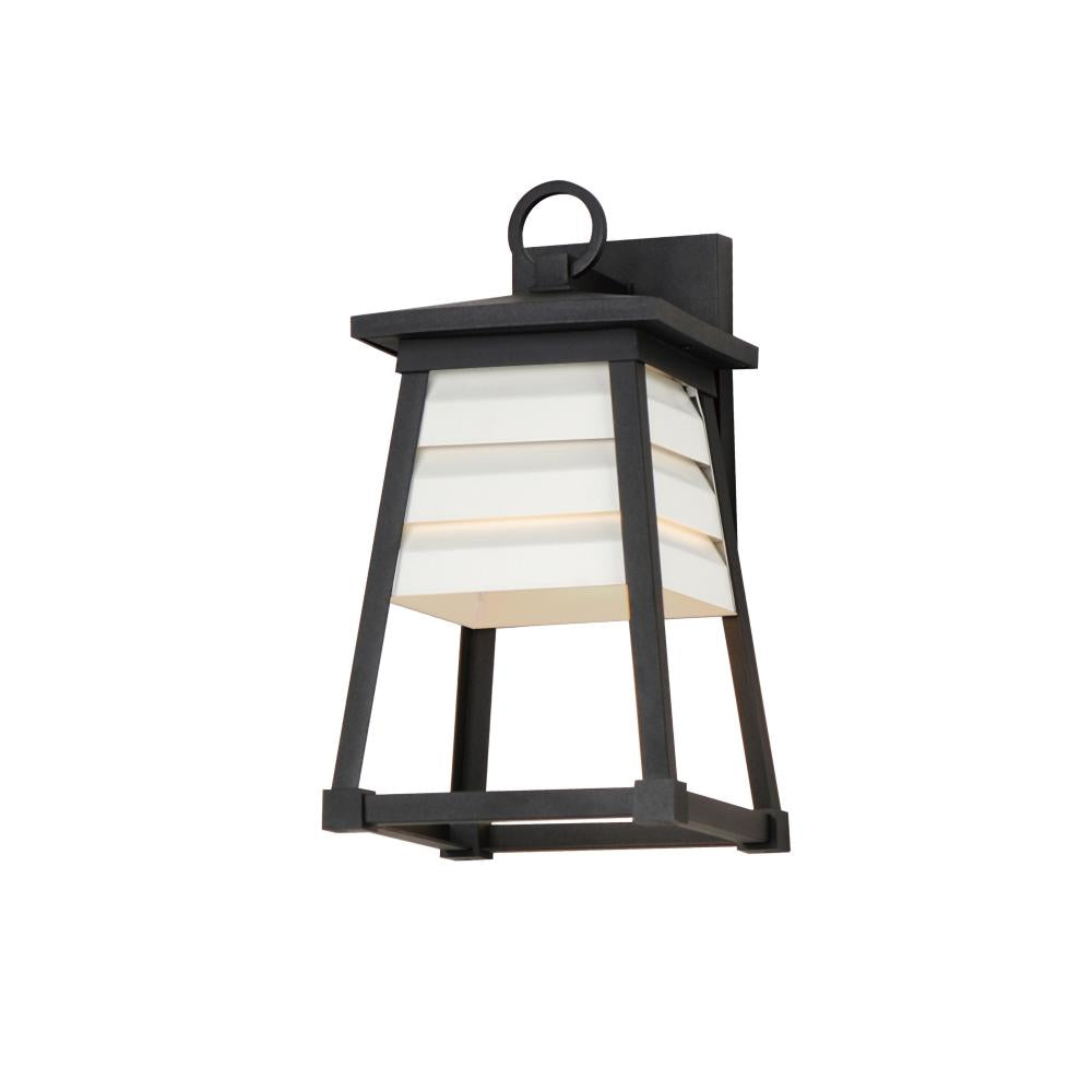 Maxim Lighting 40632WTBK Shutters 7.5 Inch Outdoor Wall Lantern – Black