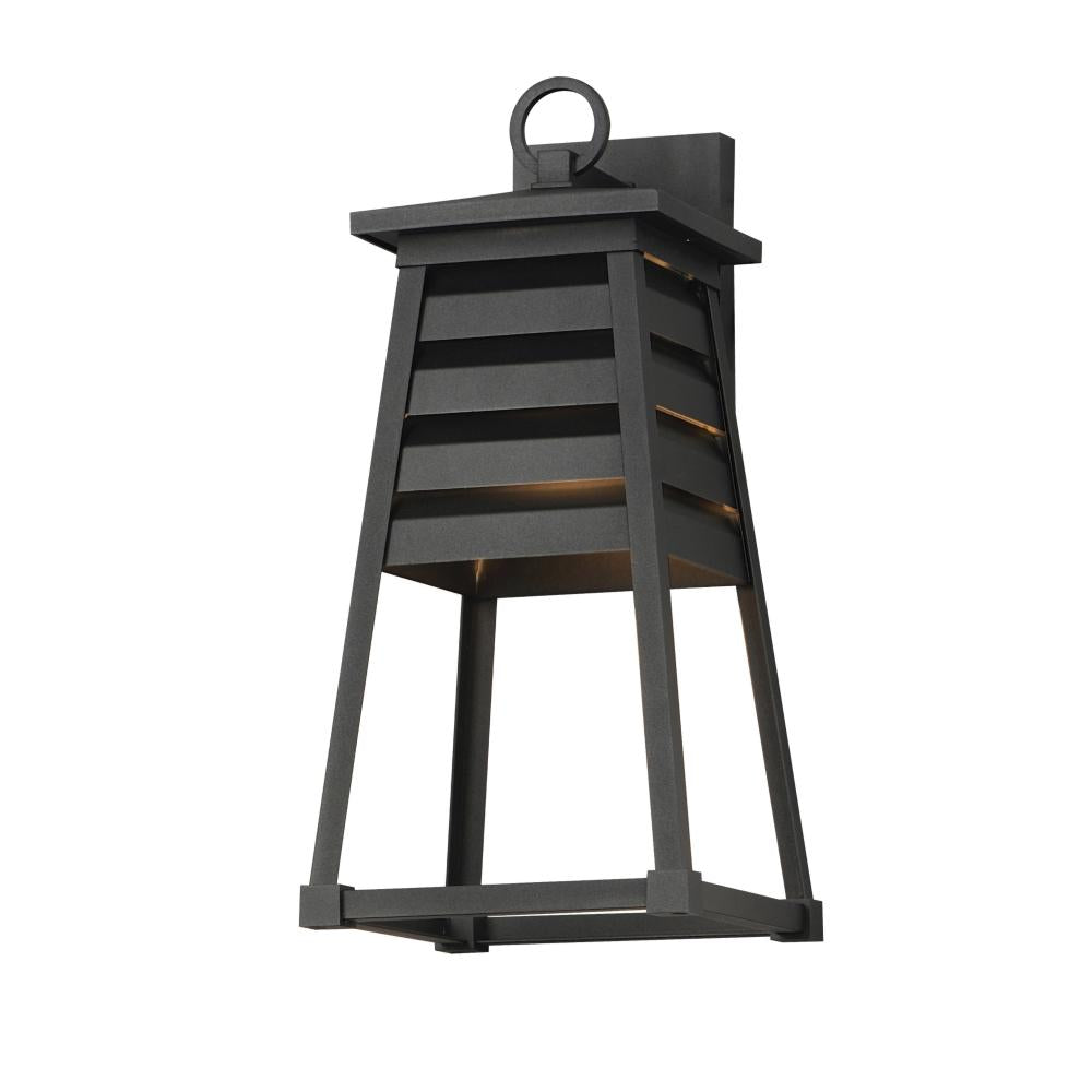 Maxim Lighting 40634BK Shutters 8.5 Inch Outdoor Wall Lantern – Black