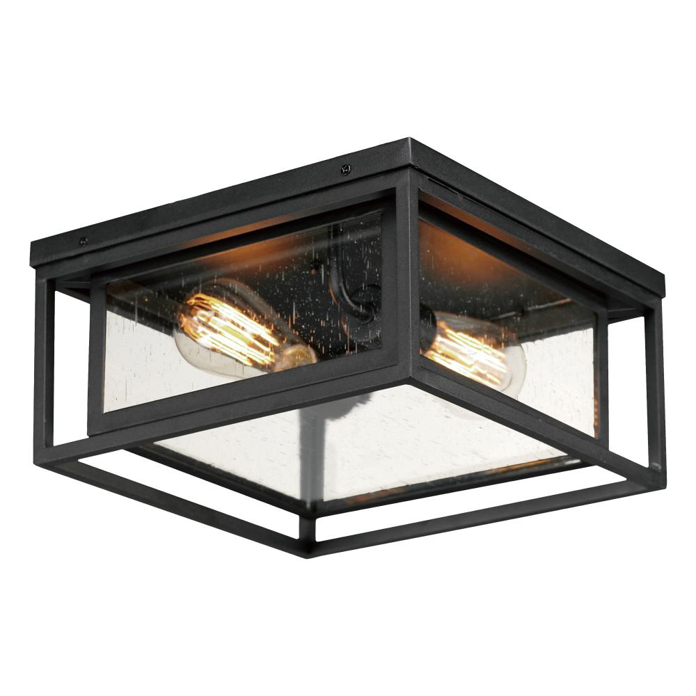 Maxim Lighting 40661CDBK Cabana VX 12 Inch Flush Mount Light – Black