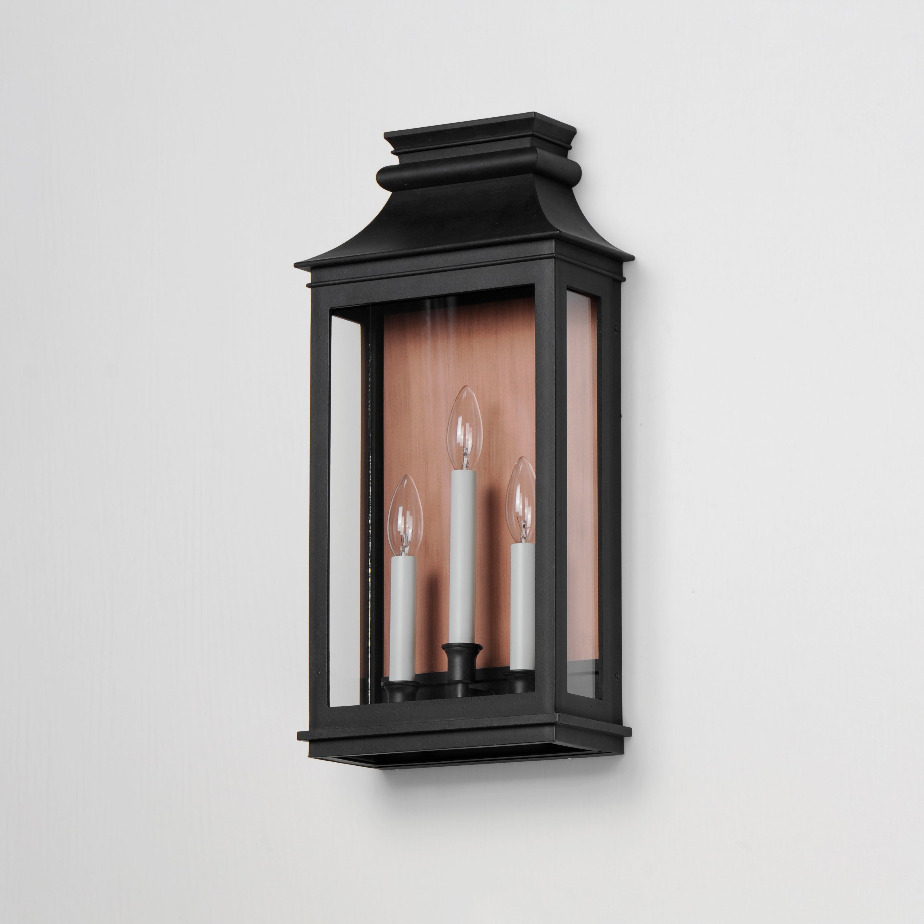 10 Inch Outdoor Wall Sconce – Antique Copper / Black Oxide