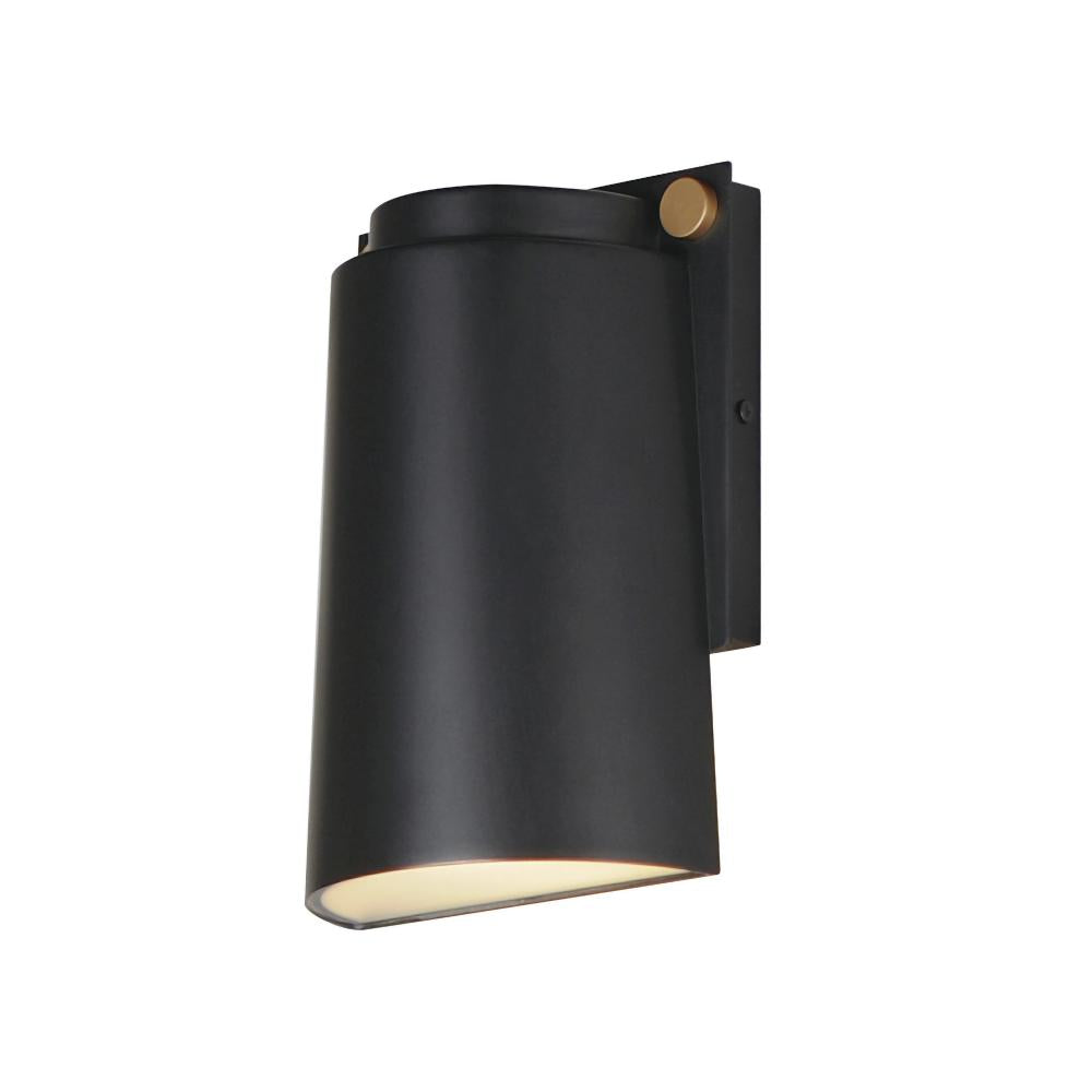 Maxim Lighting 42122BKAB Rivet 6.5 Inch Outdoor Wall Lantern – Black / Antique Brass