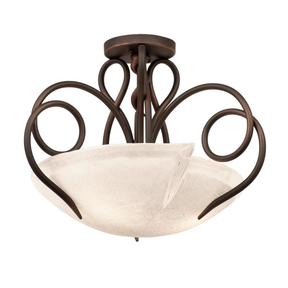 Tribecca 3 Light Semi Flush Mount