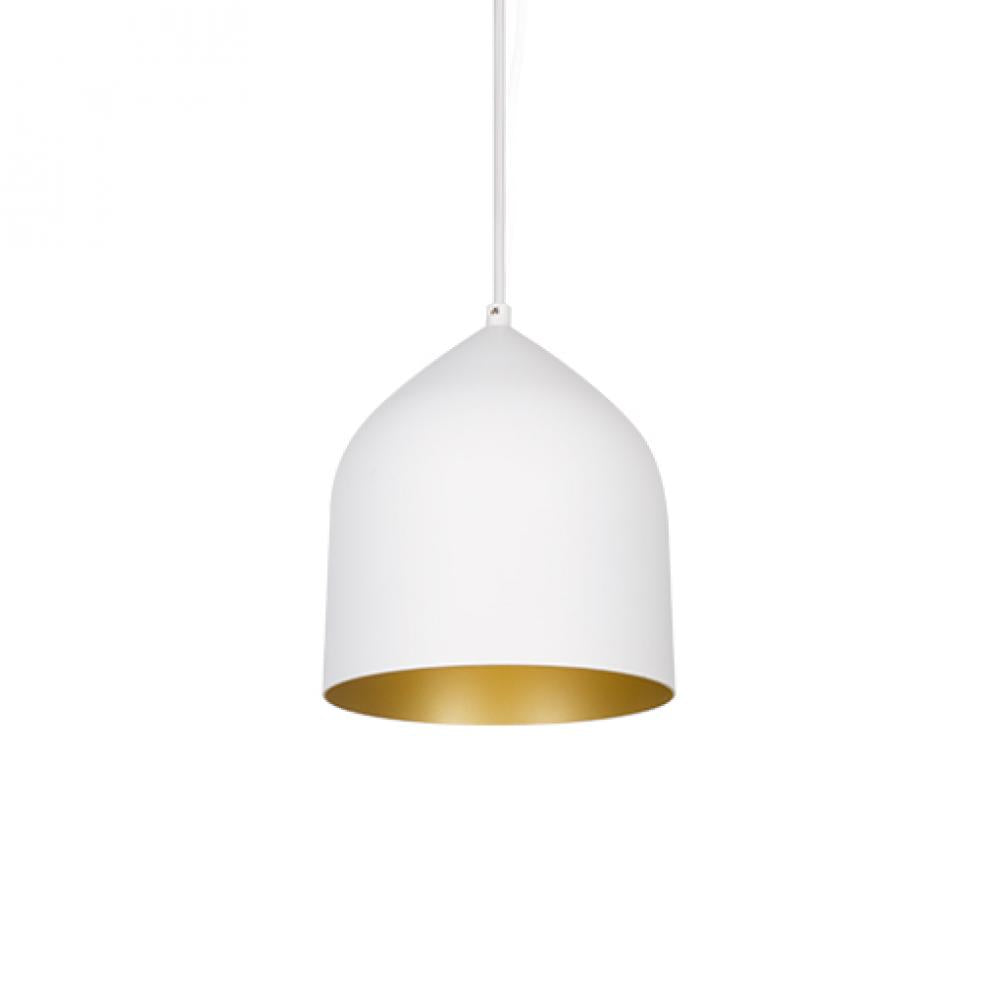 Kuzco Lighting 49108-WH/GD Pendant Light Fixture, UL Damp Rated, White/Gold