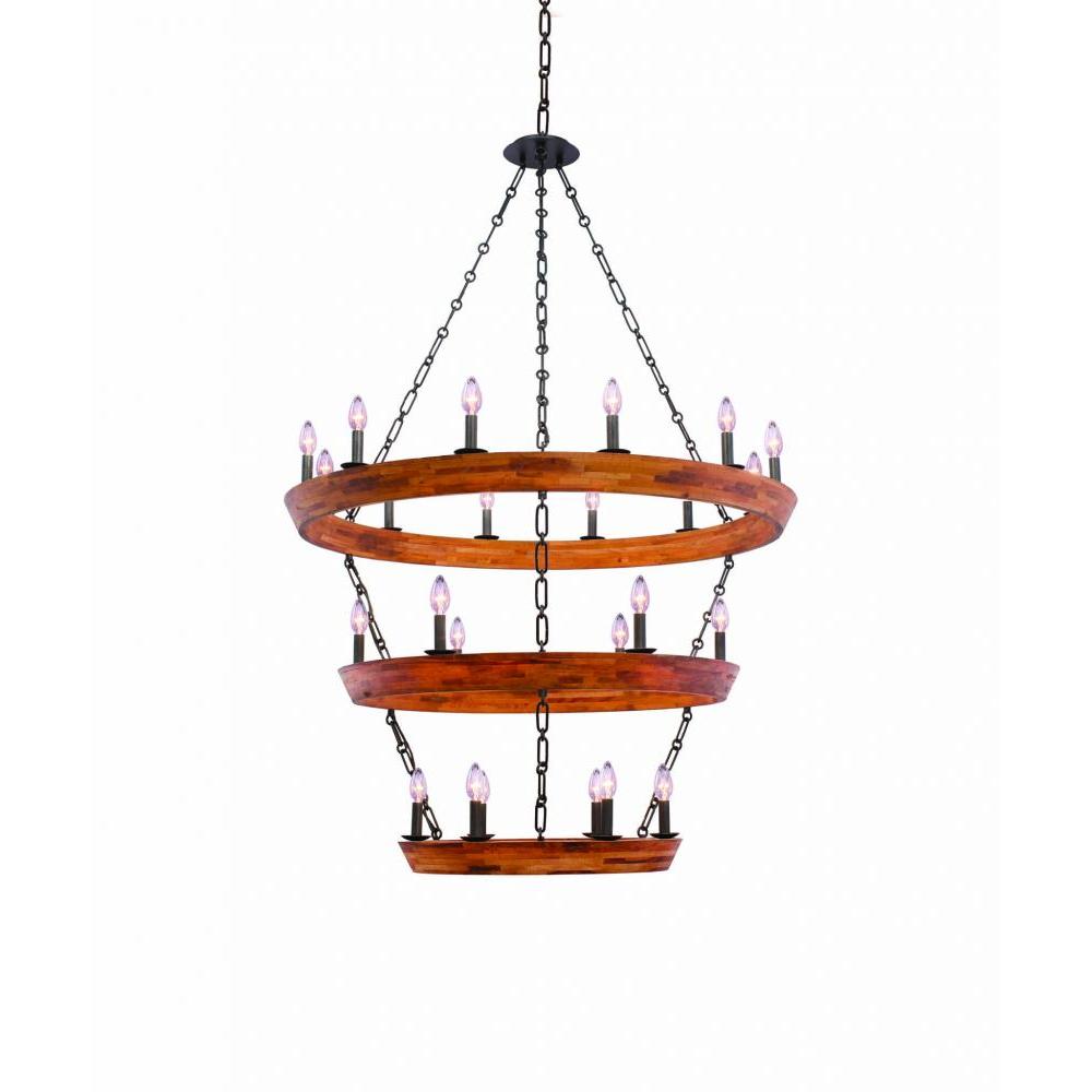 Lansdale 42 Inch Chandelier – Black Iron – 505554BI