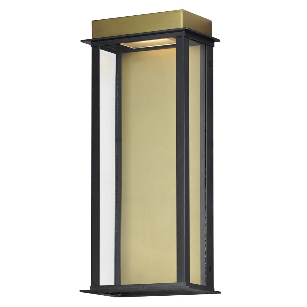 Maxim Lighting 50754BKGLD Rincon 7 Inch Outdoor Wall Lantern – Black / Gold