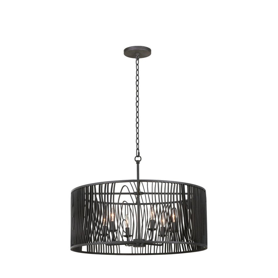 Morre 28 Inch Pendant – Black Iron – 507551BI