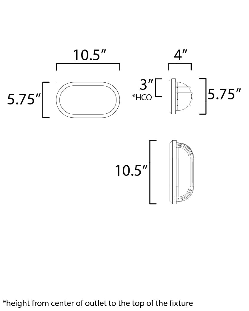 10 Inch Outdoor Wall Sconce – White