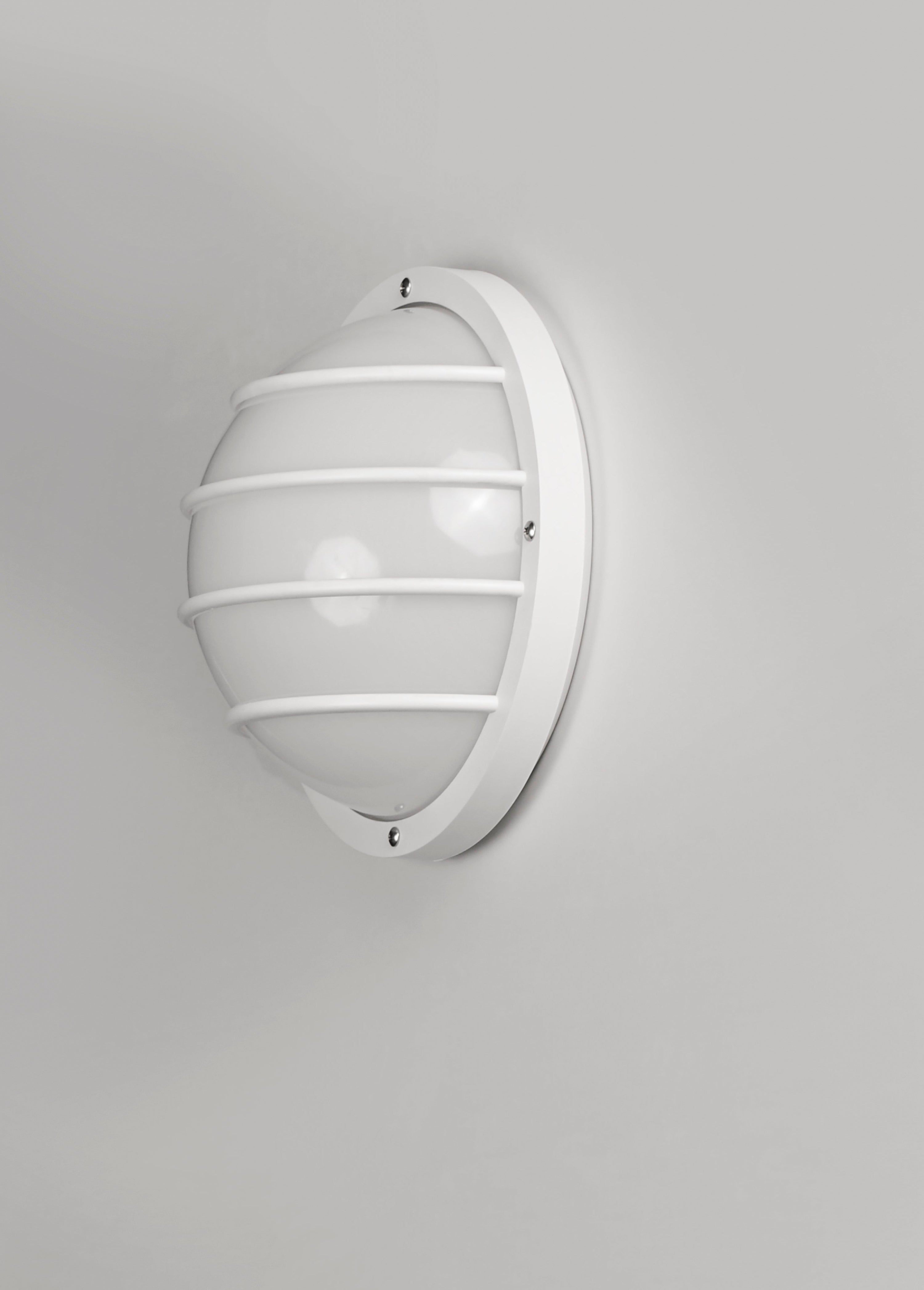 10 Inch Outdoor Wall Sconce – White