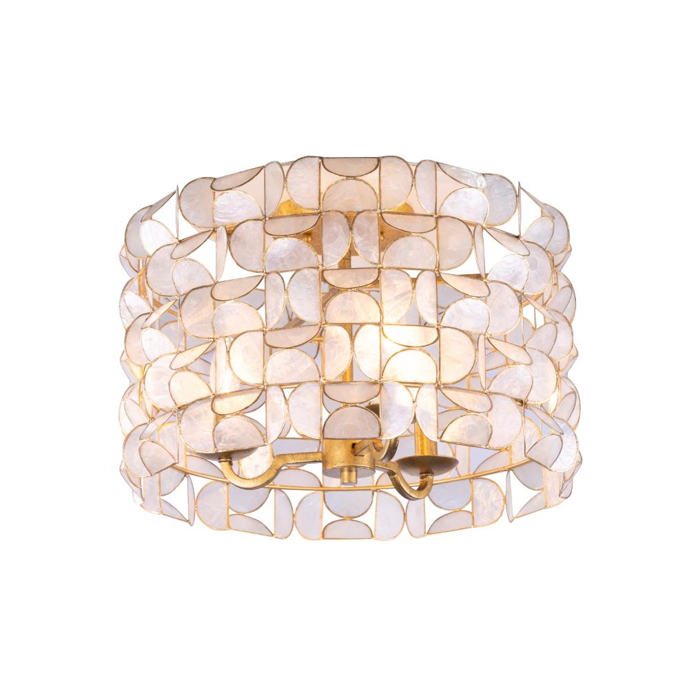 Crescent 17 Inch Flush Mount – Oxidized Gold Leaf – 520541OL