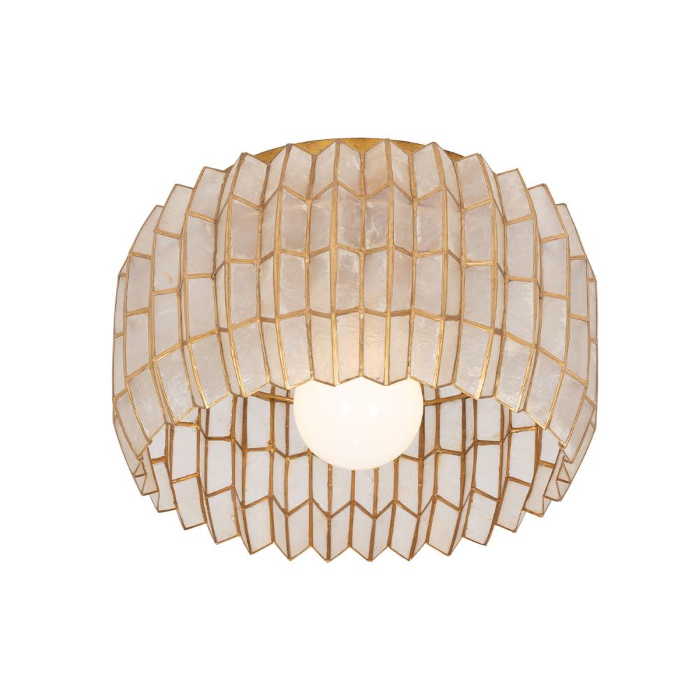 Fractal 14 Inch Flush Mount – Oxidized Gold Leaf – 522645OL