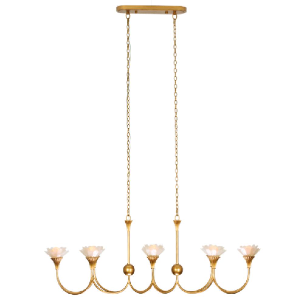 Flora 54 Inch Island Pendant Light Fixture – Modern Gold – 525361MG