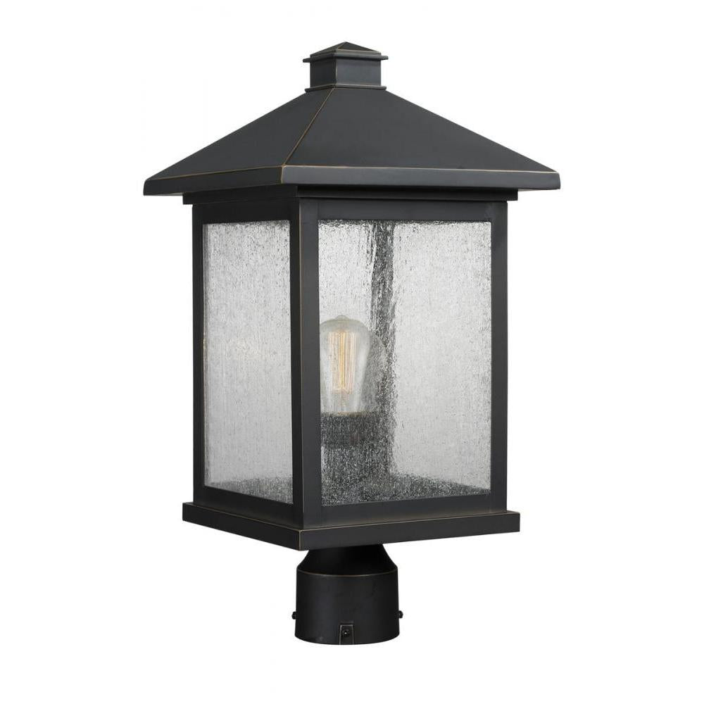 1 Light Outdoor Post Mount Fixture-Clear Seedy