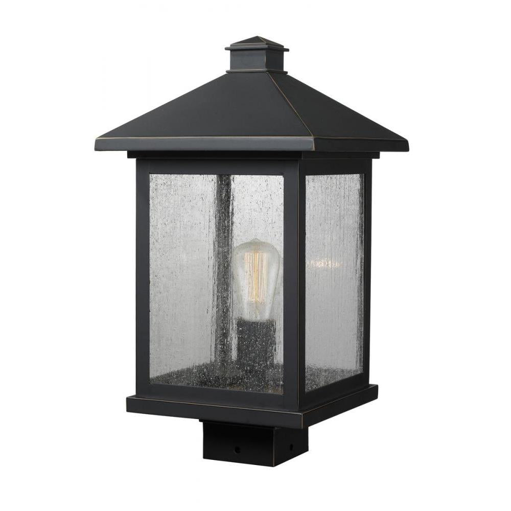 1 Light Outdoor Post Mount Fixture-Clear Seedy