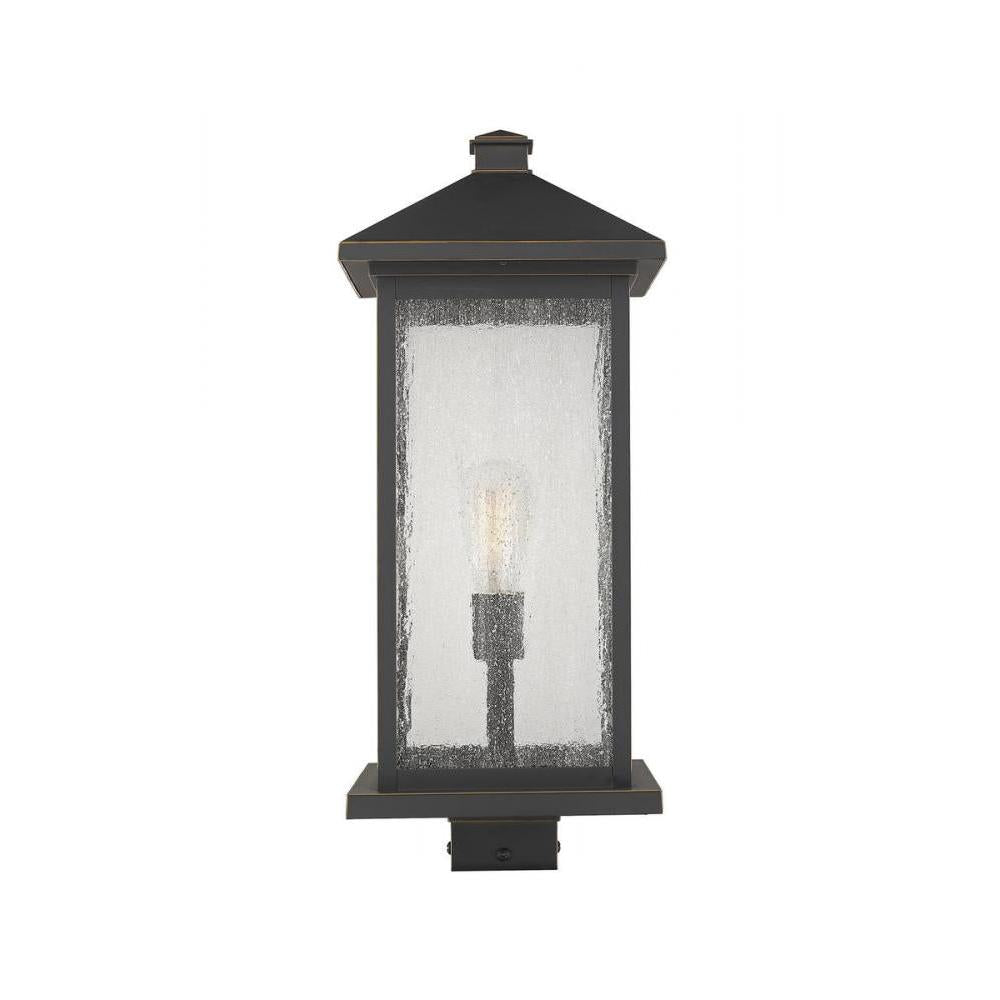 1 Light Outdoor Post Mount Fixture-Clear Seedy