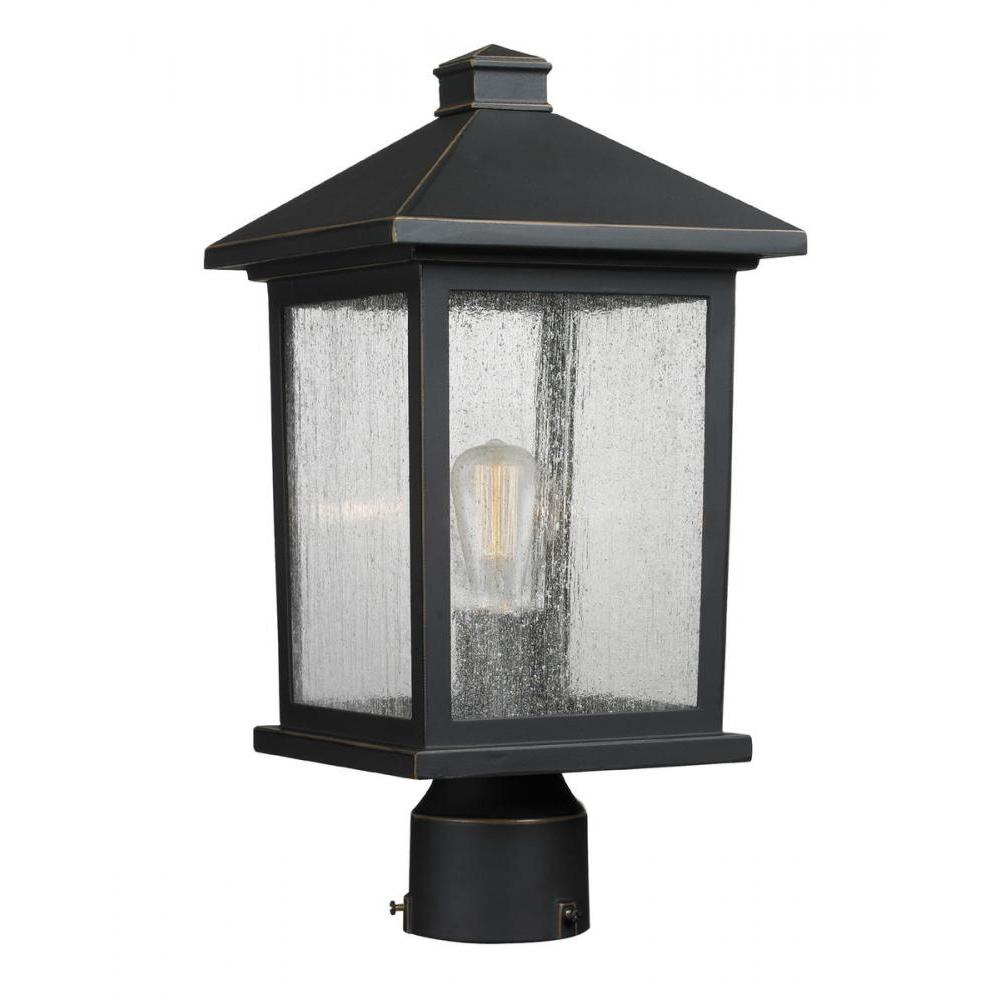 1 Light Outdoor Post Mount Fixture-Clear Seedy