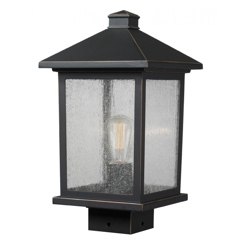 1 Light Outdoor Post Mount Fixture-Clear Seedy