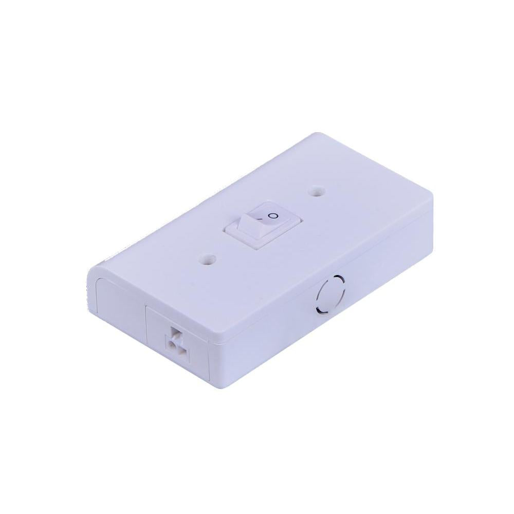 Maxim Lighting 53838WT CounterMax MX-LD-AC 2.5 Junction Box for Under Cabinet Lights - White
