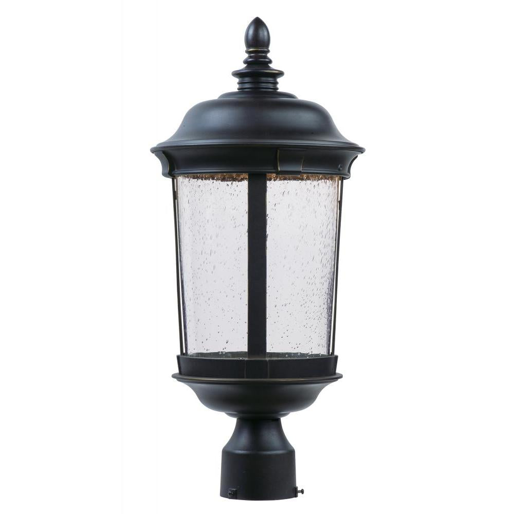 Maxim Lighting 55021CDBZ Dover LED 9.25 Inch Outdoor Post Lantern – Bronze