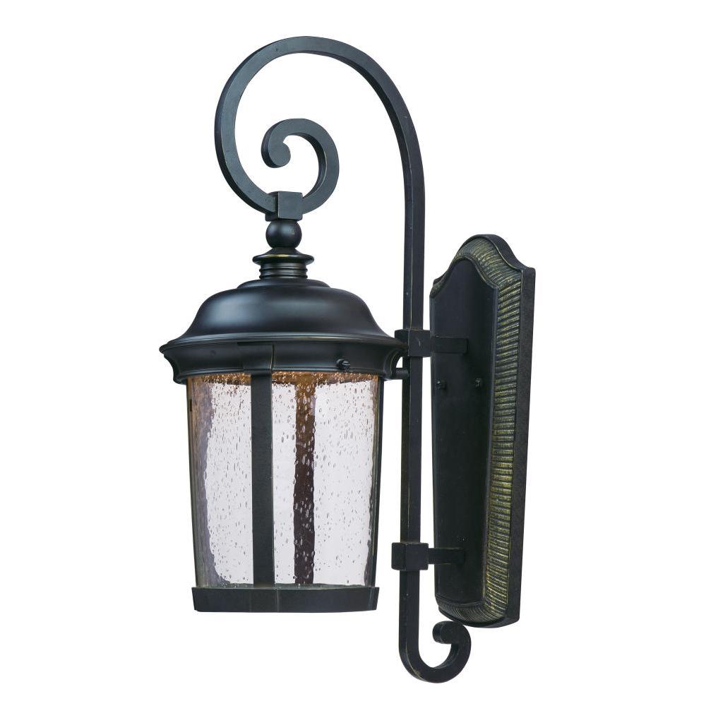 Maxim Lighting 55024CDBZ Dover LED 9.25 Inch Outdoor Wall Lantern – Bronze