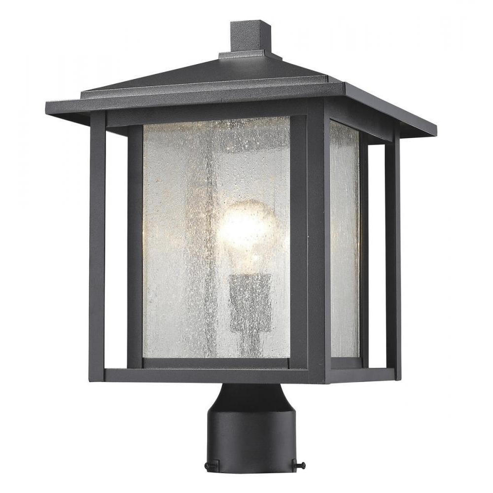 1 Light Outdoor Post Mount Fixture-Clear Seedy