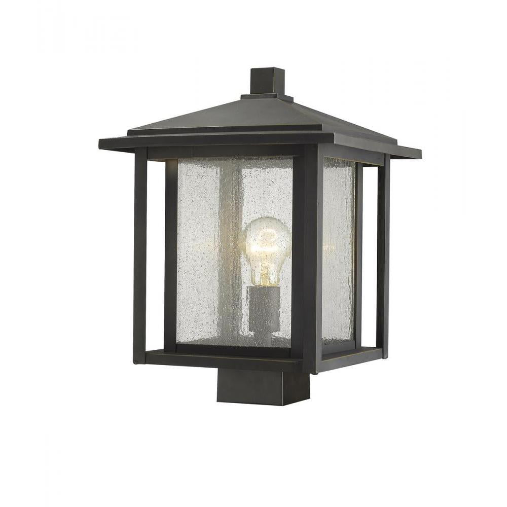 1 Light Outdoor Post Mount Fixture-Clear Seedy