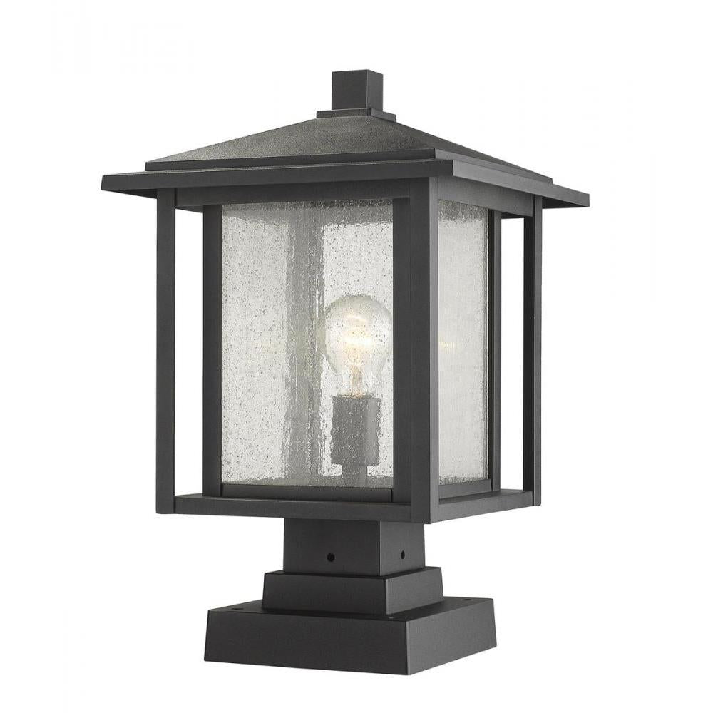 1 Light Outdoor Pier Mounted Fixture-Clear Seedy