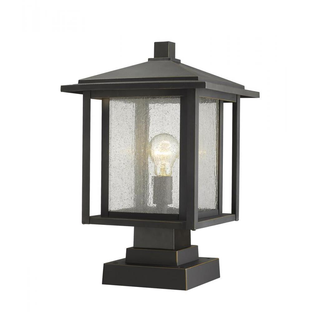1 Light Outdoor Pier Mounted Fixture-Clear Seedy