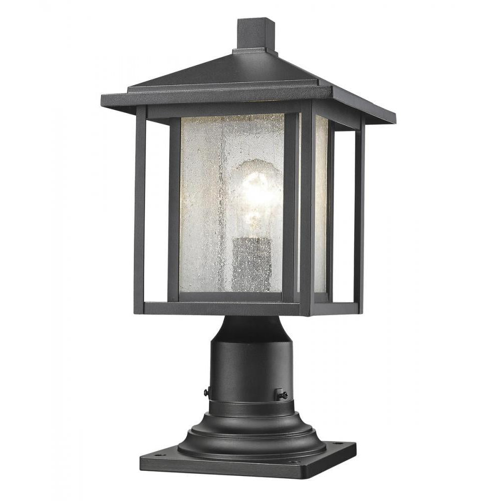 1 Light Outdoor Pier Mounted Fixture-Clear Seedy