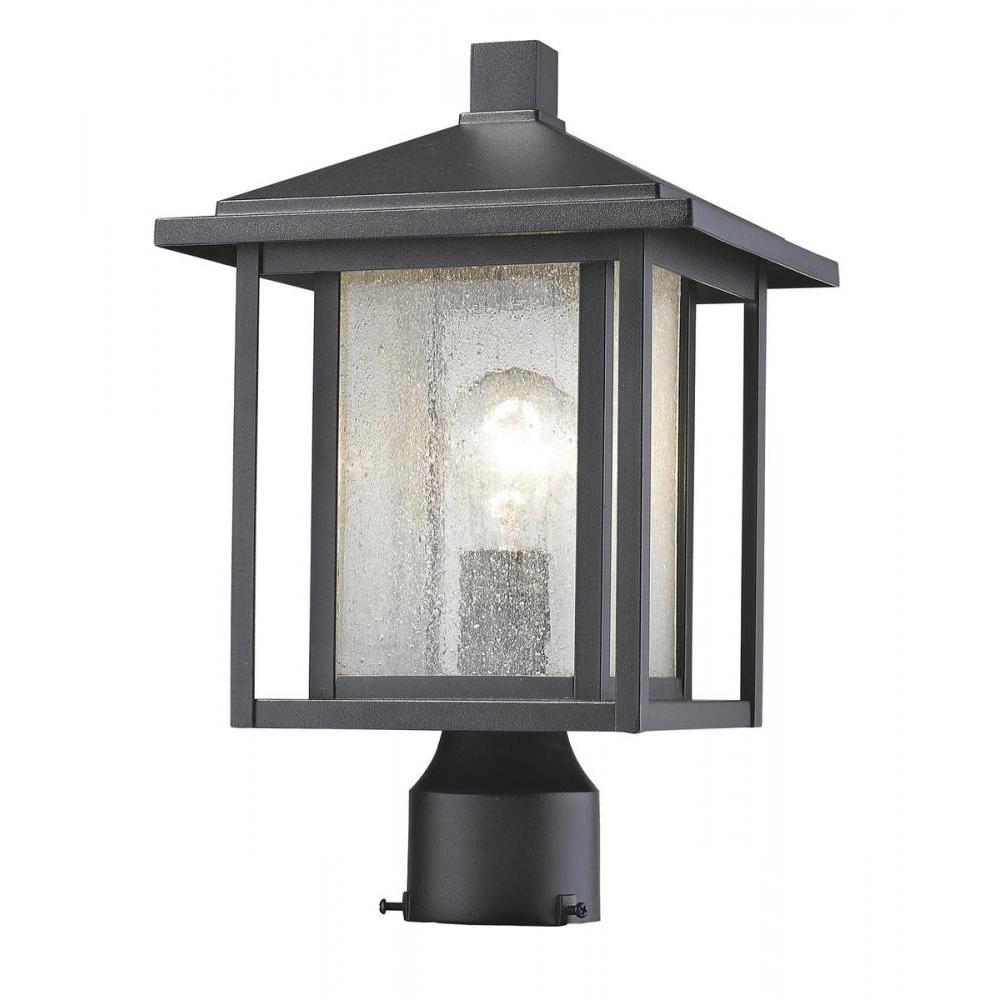 1 Light Outdoor Post Mount Fixture-Clear Seedy