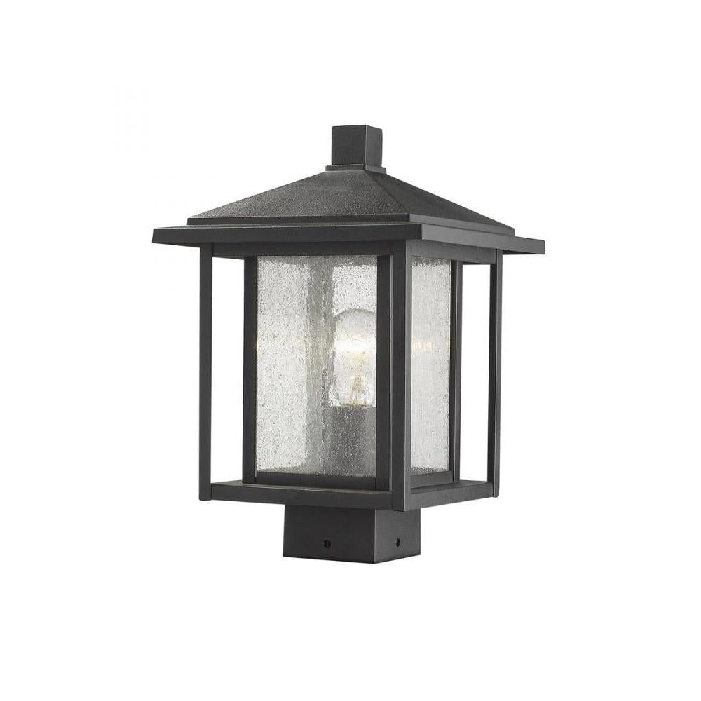 1 Light Outdoor Post Mount Fixture-Clear Seedy