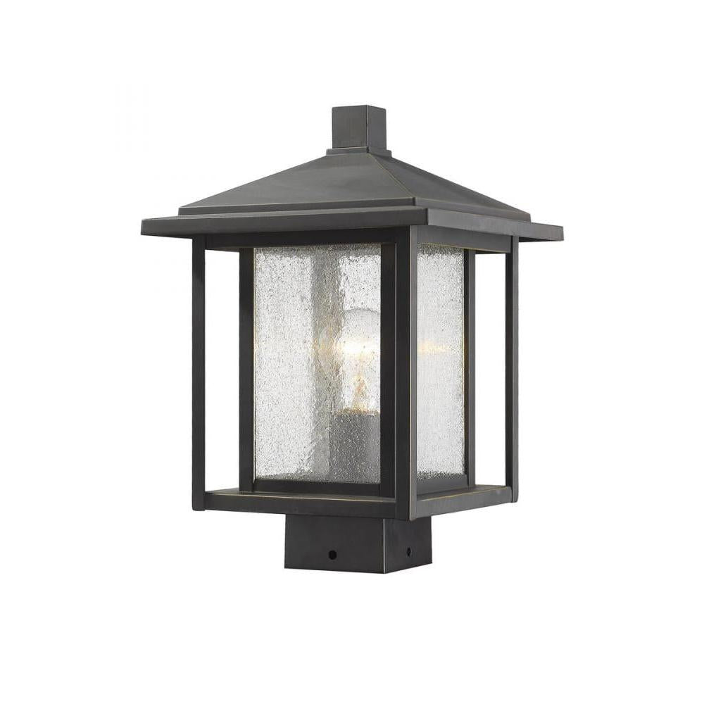 1 Light Outdoor Post Mount Fixture-Clear Seedy