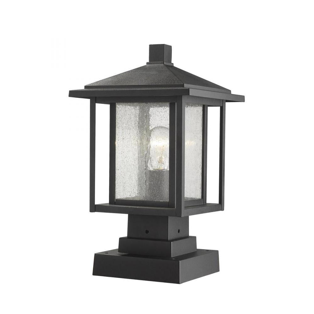1 Light Outdoor Pier Mounted Fixture-Clear Seedy