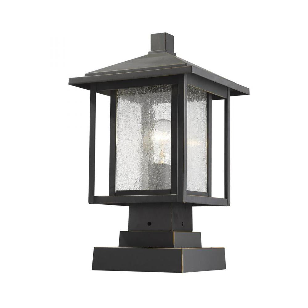 1 Light Outdoor Pier Mounted Fixture-Clear Seedy