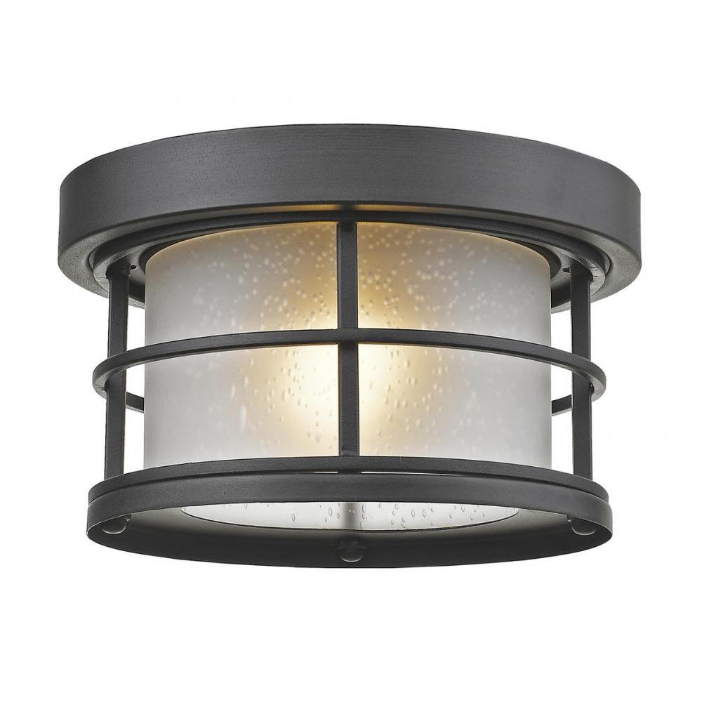 1 Light Outdoor Flush Mount Light-White Seedy