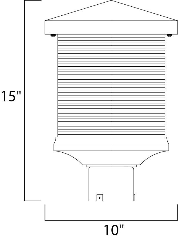 10 Inch Outdoor Pole/Post Mount – Earth Tone