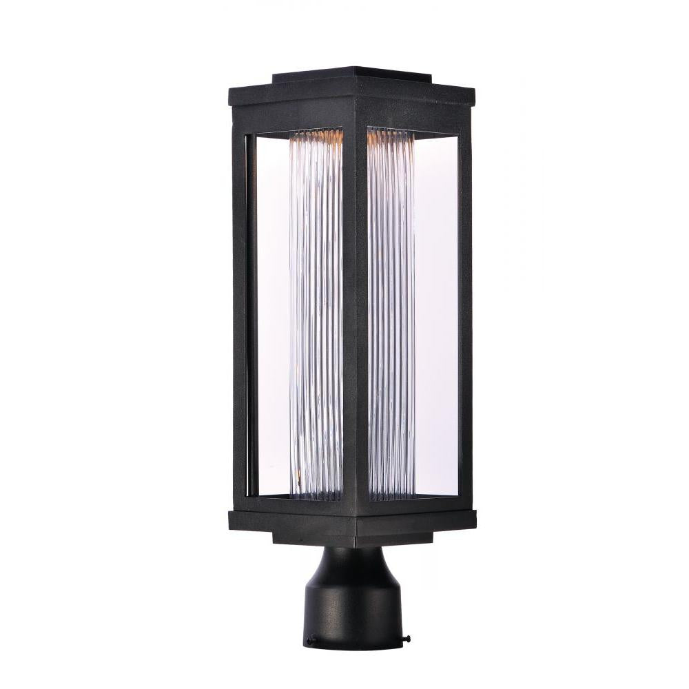 Maxim Lighting 55900CRBK Salon LED 6 Inch Outdoor Post Lantern – Black