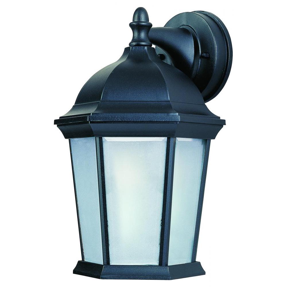 Maxim Lighting 56024FTBK Builder Cast LED E26 8 Inch Outdoor Wall Lantern – Black