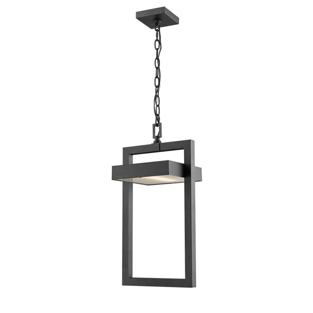 1 Light Outdoor Chain Mount Ceiling Fixture-Frosted