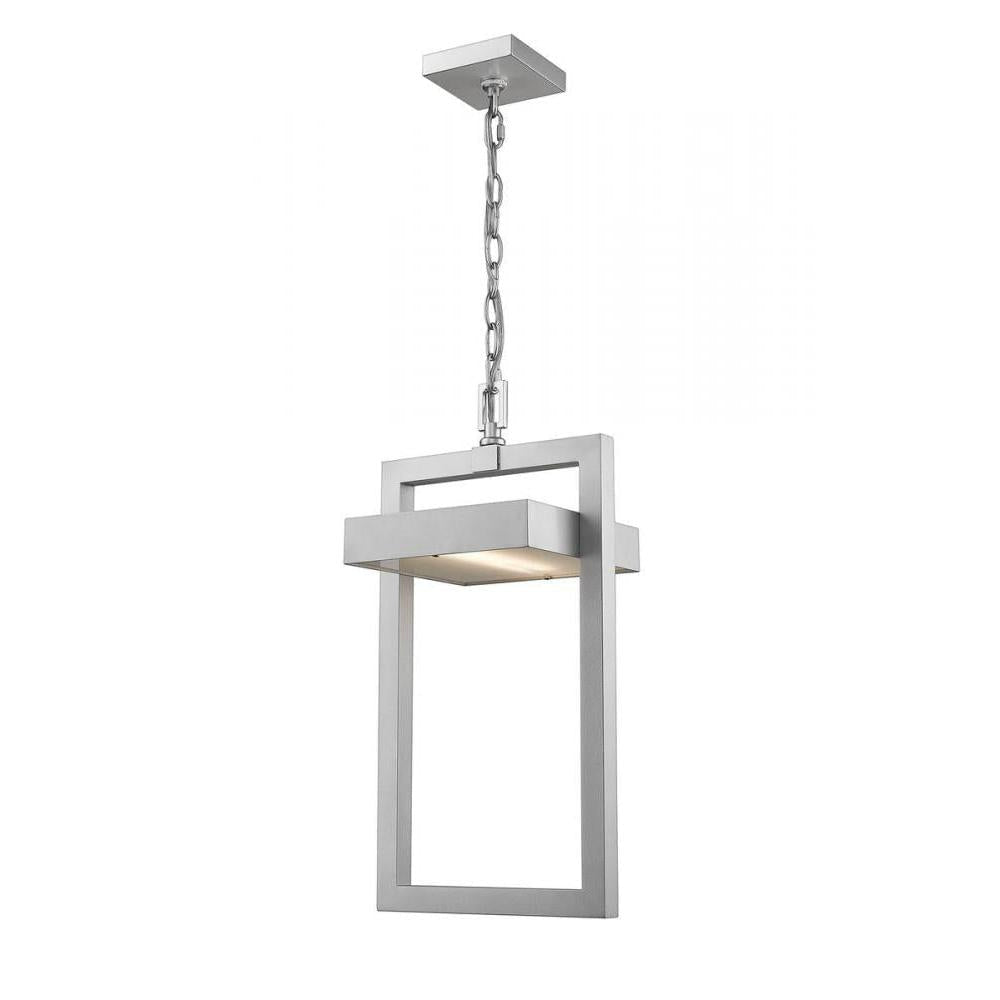 1 Light Outdoor Chain Mount Ceiling Fixture-Frosted